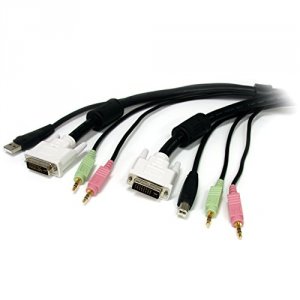 Startech USBDVI4N1A6 4-in-1 Usb Dvi Kvm Cable With Audio And Microphon