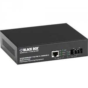 Black LPS500A-MM-SC Poe Pse Gigabit Media Converter, Multimo