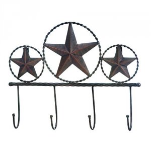 Accent 10018403 Texas Star Wall Hooks Plaque