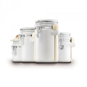 Anchor 03806WMR Canister Set White Ceramic 4pc