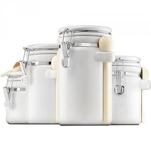 Anchor 03806WMR Canister Set White Ceramic 4pc