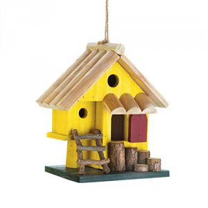 Songbird 10018416 Yellow Tree Fort Birdhouse