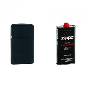 Zippo 1618 Slim Black Matte Windproof Lighter