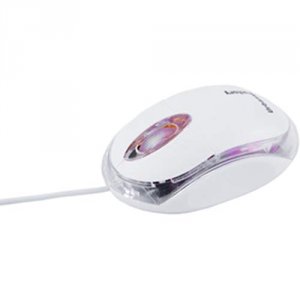 Urban 1Y9754 Krystal Mouse - Optical - Cable - White - Usb 2.0 - 800 D