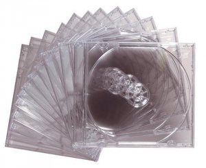 Hitach 190069D Maxell Cd-360 Storage Case, Jewel Box, Clear,12pk