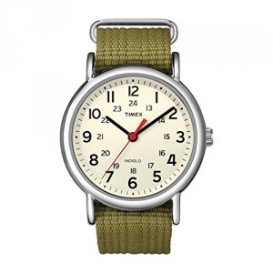 Timex T2N651 Weekender Slip-thru Watch - Olive Green