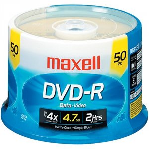 Hitach  Maxell Dvd-r 4.7gb, 16x Speed, 50pk Spindle - Reliable Storage