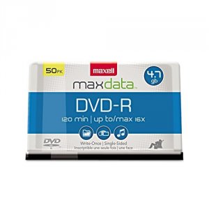 Hitach  Maxell Dvd-r 4.7gb, 16x Speed, 50pk Spindle - Reliable Storage