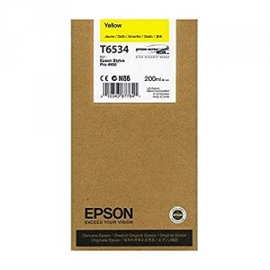 Original Epson EPST653400 Yellow Ultrachrome Hdr Ink Cartridge (200 Ml