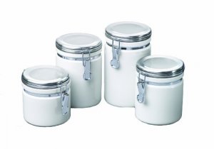 Anchor 03922MR Canister Set White Ceramic 4pc