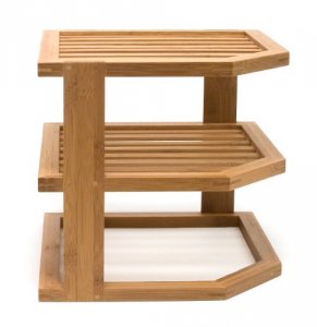 Clipper 8883 Bamboo 3 Tier Corner Shelf