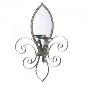 Gallery 10016157 Fleur-de-lis Mirrored Wall Sconce