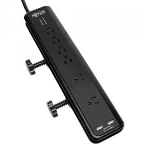 Tripp Tlp606dmusb Surge Protector Power Strip Desk Mount 120v Usb 6 Ou