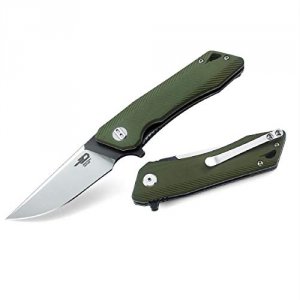 Bestech BG10B-1 Bestech Thorn Folder 4.3 In Satin Plain Green G-10 Han