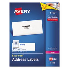 Avery 5162-04 Averyreg; Easy Peel Mailing Laser Labels - Permanent Adh