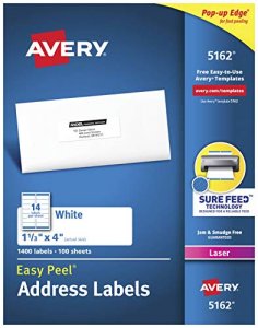 Avery 5162-04 Averyreg; Easy Peel Mailing Laser Labels - Permanent Adh