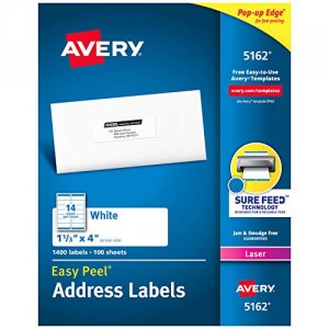 Avery 5162-04 Averyreg; Easy Peel Mailing Laser Labels - Permanent Adh