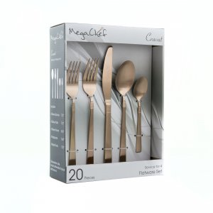 Megachef MCFW-CRAVAT-MATTEROSE Cravat 20 Piece Flatware Utensil Set, S