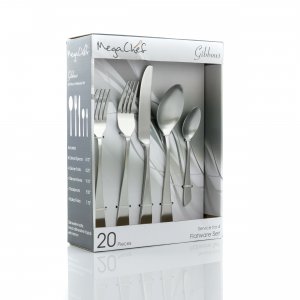 Megachef MCFW-GIBBOUS- MATTESILVER Gibbous 20 Piece Flatware Utensil S