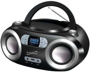 Supercom SC-509BT-BLK Portable Bluetooth Audio System-black Mp3cdplaye