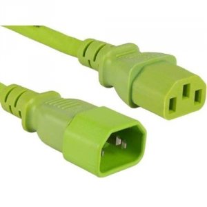 Enet C13C14-GN-2F-ENC C13 To C14 2ft Green Pwr Extension Cord