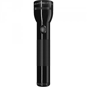 Maglite S2D016 Heavy-duty Incandescent 2-cell D Flashlight, Black