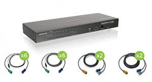 Iogear GCS1716KITTAA 16 Port Kvm Switch With Usb And Ps2 Cables (taa) 