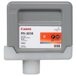 Original Canon 1492B001AA (pfi-301r) Red Ink Tank (330 Ml)