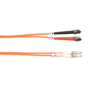 Black FO625-001M-STLC Fiber Patch Cable 1m Mm 62.5 St To Lc