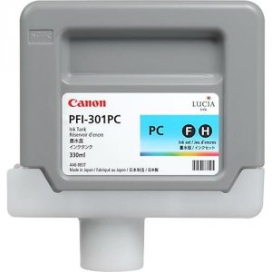 Original Canon 1490B001AA (pfi-301pc) Cyan Ink Tank (330 Ml)