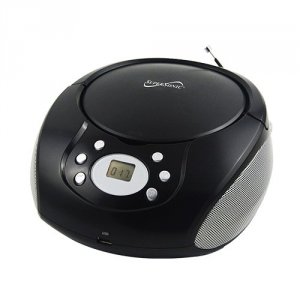 Supersonic SC-507MP3-BLK Portable Mp3cd Player With Amfm Radio In Blac