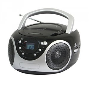 Supersonic SC-507MP3-BLK Portable Mp3cd Player With Amfm Radio In Blac