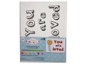 Bulk CH507 6quot; X 8quot; You Are Loved Canvas Painting Kit