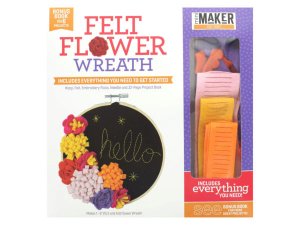 Bulk UC097 Leisure Arts Kit Mini Maker Felt Flower Wreathhoop