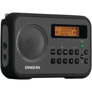 Sangean PR-D18BK Am And Fm Digital Portable Receiver With Alarm Clock 