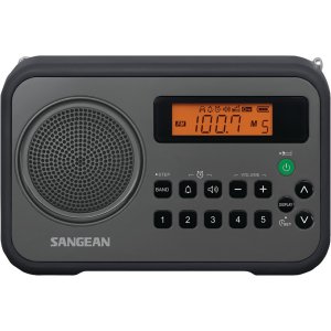 Sangean PR-D18BK Am And Fm Digital Portable Receiver With Alarm Clock 