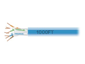 Black EYN870A-PB-1000 Gigatrue 550 Cat6 Bulk   1000ft, Pvc, Blue Plbox