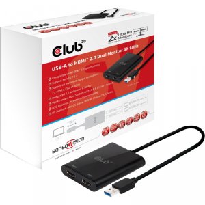 Club 9V2814 Usb A 3.1 Gen 1 To Hdmi 2.0 Dual Monitor Support 4k60hz.un