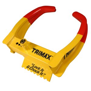 Trimax TCL65 Deluxe Universal Wheel Chock Lock-yellowred