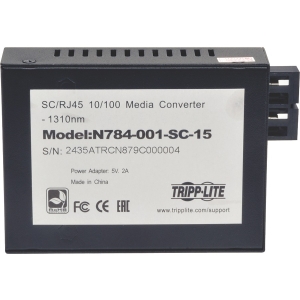 Tripp N784001SC15 10100 Utp To Singlemode Fiber Media Converter 15km R