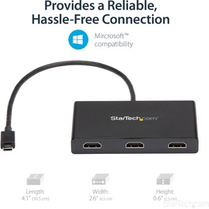 Startech 2HA942 3-port Multi Monitor Adapter - Usb-c To Hdmi Video Spl