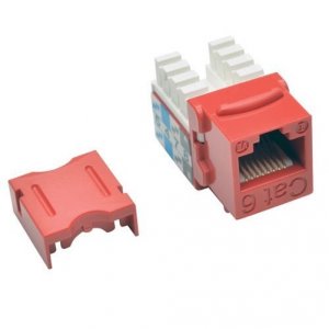 Tripp N238025RD Cat6 Cat5e 110 Style Punch Down Keystone Jack Red 25-p