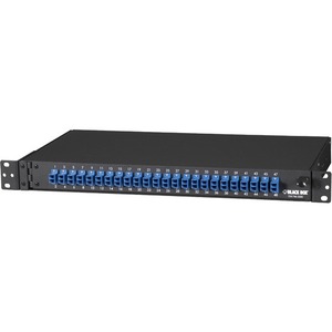 Black JPM385A Rackmount Fiber Panel, 1u, Loaded With (