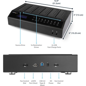 Startech SATDOCK5U3ER .com Usb 3.0  Esata 6-bay Hard Drive Duplicator 