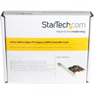 Startech PEXSAT32 .com 2 Port Sata 6 Gbps Pci Express Sata Controller 