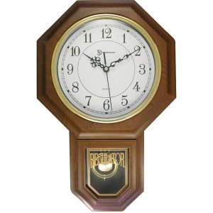 Timekeeper 180WAGM Essex 18.75 Modern Pendulum Wall Clock (faux Wood)