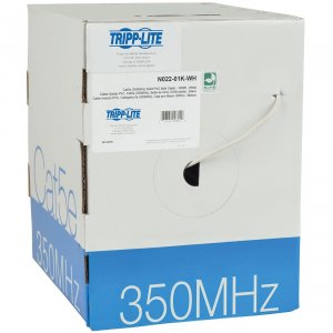 Tripp 4Q2606 1000ft Pvc Cmr Cat5e Cat5 Solid Utp Bulk Cable White 1000