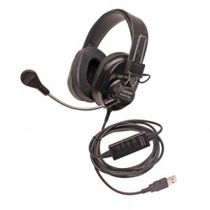 Ergoguys 3066USB-BK Califone Deluxe Stereo Usb Headset Black. Headset 