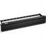 Black JPM820A Cat6 Feed-through Patch Panel, Unshielde