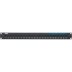 Black JPM818A Cat6 Feed-through Patch Panel, Unshielde